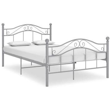 vidaXL Bedframe metaal grijs 120x200 cm, Huis en Inrichting, Slaapkamer | Bedden, Verzenden, Nieuw