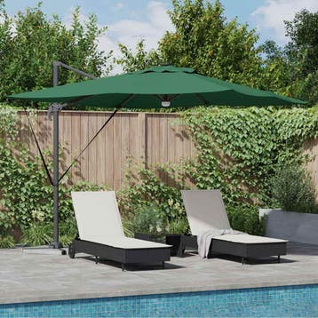 vidaXL Roma Parasol Groen 286 x 284 x 270 cm Aluminium en, Verzenden