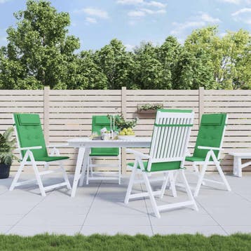 vidaXL Stoelkussens 4 st hoge rug oxford stof groen, Verzenden, Nieuw