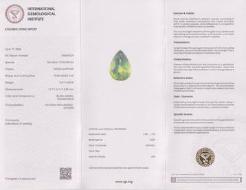Sans prix de réserve - 1 pcs Bleu, Vert Saphir - 1.02 ct -