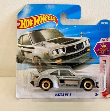 Hot Wheels 1:64 - Modelauto (6) - Mazda RX-3, Porsche 911