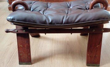 Tabouret - pelle en bois - Repose-pieds, bosse, chameau, Antiquités & Art