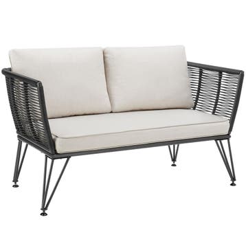 tectake Tuin-loungebank Sundo in rope-design van wicker - an, Verzenden