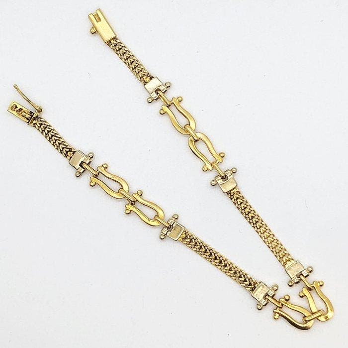 Bracelet - 18 carats Or jaune, Handtassen en Accessoires, Antieke sieraden
