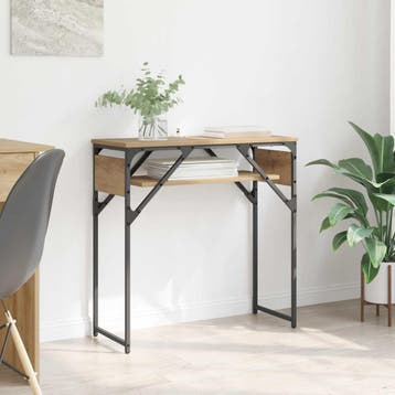 vidaXL Consoltabel Artisan Eiken Bewerkt hout 75x30x75cm, Huis en Inrichting, Verzenden, Nieuw
