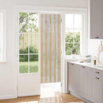 vidaXL Insecten Gordijn Chenille Grijs en Beige 56 x 185 cm, Verzenden, Nieuw