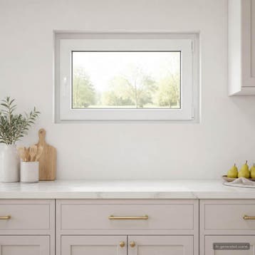 vidaXL Kleur binnenkant kelderraam Wit RISOR 90 x 55 cm, Verzenden