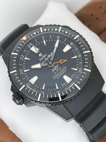 Zodiac - Super Sea Wolf Left Hand Drive Pro Diver GMT, Nieuw