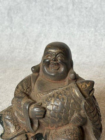 Lachende Boeddha (Maitreya) - Brons - China (Zonder