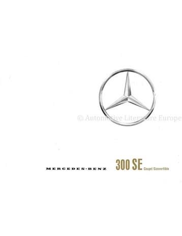 1964 MERCEDES BENZ 300 SE COUPE | CONVERTIBLE BROCHURE, Nieuw