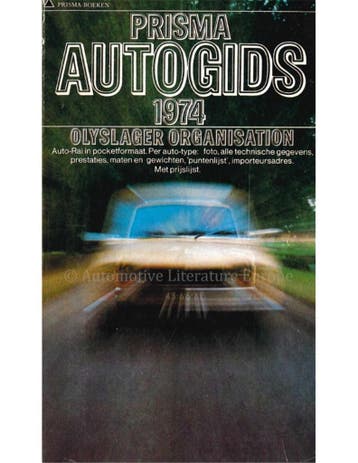 1974 PRISMA AUTOGIDS NEDERLANDS, Ophalen of Verzenden