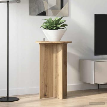 vidaXL Plantenstand 2 st Artisanaal eiken Ø40 x 60 cm, Verzenden, Nieuw
