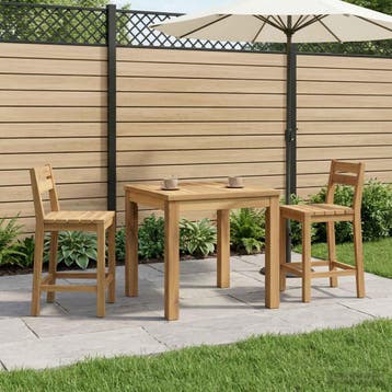 vidaXL Salontafel Wit 50 x 48,5 x 36 cm Massief Acacia Hout, Verzenden, Nieuw