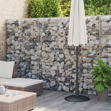 vidaXL Schanskorfmuur met deksels 900x30x200 cm, Verzenden