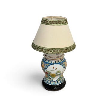 Tafellamp - Modernista - Keramiek, Hout - chinoiserie