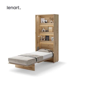 Lenart Bed Concept Verticaal Opklapbed 90×200 - Eikenkleur
