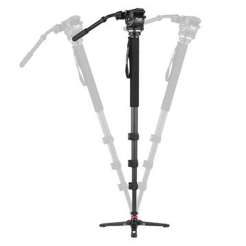 Nest WF-C500S Carbon Monopod met Fluid Video Head (9040), Audio, Tv en Foto, Fotocamera's Digitaal, Nieuw