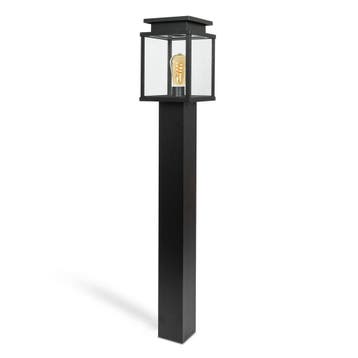 Tuinverlichting Modern Leicester Tuinlamp Zwart 100cm, Verzenden, Staande lamp, 50 tot 250 watt, Nieuw