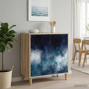 vidaXL Dressoir RAALTE Sonoma 69 x 33 x 75 cm Bewerkt hout, Huis en Inrichting, Kasten | Dressoirs, Verzenden, Nieuw