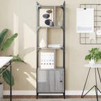 vidaXL Boekenkast met deur 44,5x30x154,5 cm hout grijs, Verzenden, Nieuw