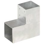 vidaXL Paalverbinding L-vorm 101x101 mm gegalvaniseerd, Tuin en Terras, Verzenden, Nieuw