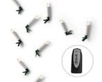 Led boomkaarsjes warm wit op batterij – 10 stuks met timer