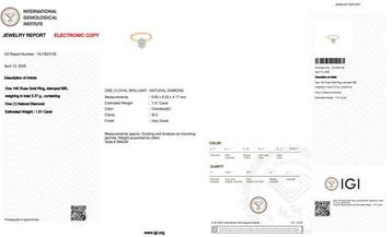 Ring - 14 karaat Roségoud - 1.51ct. tw. Diamant (Natuurlijk), Nieuw
