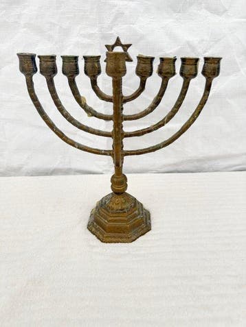 Kandelaar - Koper - 31 cm, Antiek en Kunst