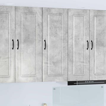 vidaXL Vaatwasserpaneel Kalmar Beton Grijs 40 x 31 x 100 cm, Verzenden