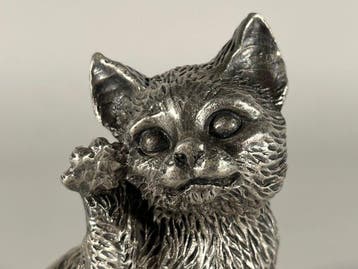 Beeldje - The little cat - .925 zilver