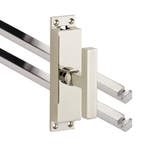 Kruk-espagnolet Kare glans nikkel inclusief 2 stangen, Nieuw