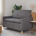 vidaXL bank / zetel Donkergrijs 126 x 81 x 87,5 cm Polyester, Verzenden, Nieuw