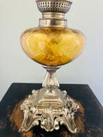 Olielamp - Glas, Verzilverd - XXL Olielamp, Antiek en Kunst