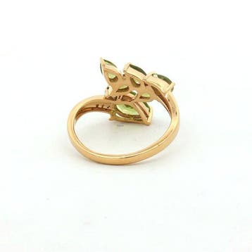 Zonder minimumprijs - Ring Zilver - 2.05ct. tw. Olivijn -