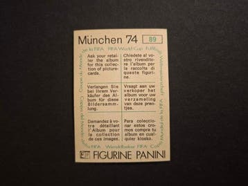1974 Panini München 74 World Cup Franz Beckenbauer 89 Non, Nieuw