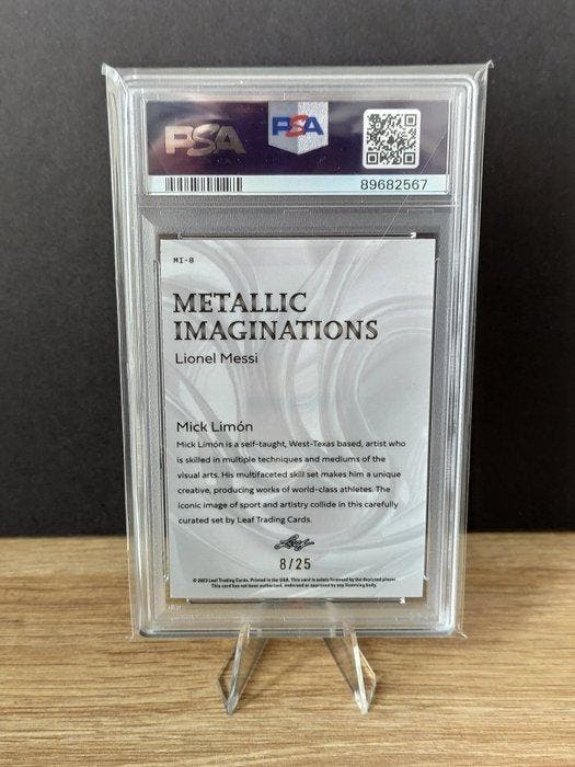 2023 Leaf Metallic Imaginations - Lionel Messi 8/25 - PSA 9, Verzamelen, Stickers