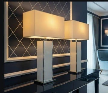 Jean Claude Mahey - Lamp (2) - Memphis-model - Zilverachtig
