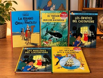 Tintin - Ensemble de 5 BD en Langues Étrangères & Régionales, Nieuw