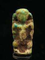 Oud-Egyptisch Faience Amulet van de god Ptaikos (1x) - 2.7