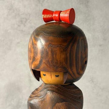 Sosaku Kokeshi (creatieve kokeshi) - Hout -  Okamoto
