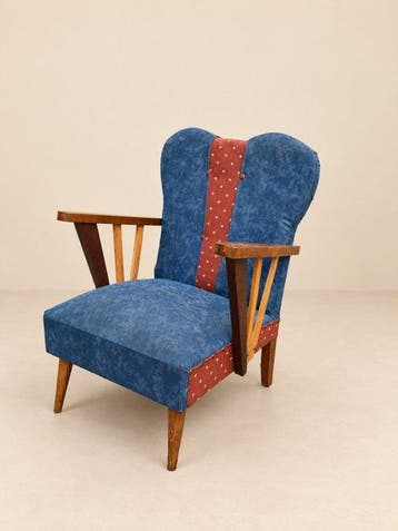Chaise pour enfants - Cuir, Bois, Vinyle -