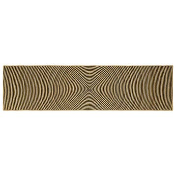 vidaXL Gebied Tapijt Zwart 80 x 300 cm Jute, Verzenden, Nieuw