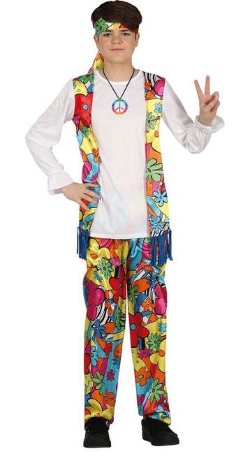 Hippie Kostuum Jongens 14/16 jaar, Verzenden, Nieuw
