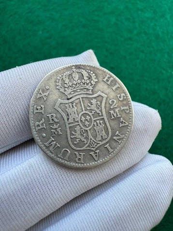 Spanje. Carlos III. 2 Reales 1788 Madrid M (Zonder