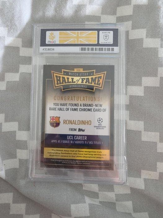 2025 Topps Match Attax Hall of Fame Ronaldinho HOF7 Graded, Collections, Autocollants