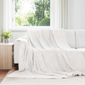 vidaXL Dekentjes 6 st Wit 240 x 270 cm 10.11 kg Fleece, Verzenden