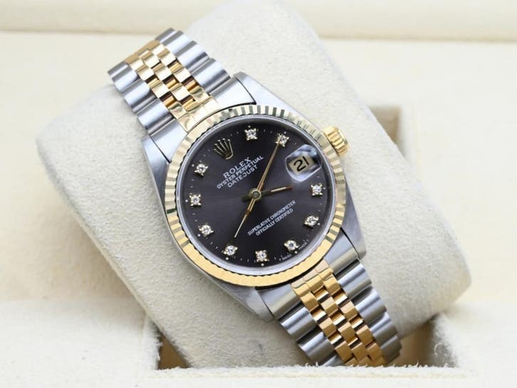 Rolex Datejust Ref. 68273 Year 1994 (Box & Papers), Handtassen en Accessoires, Horloges | Dames, Goud, Zo goed als nieuw, Goud