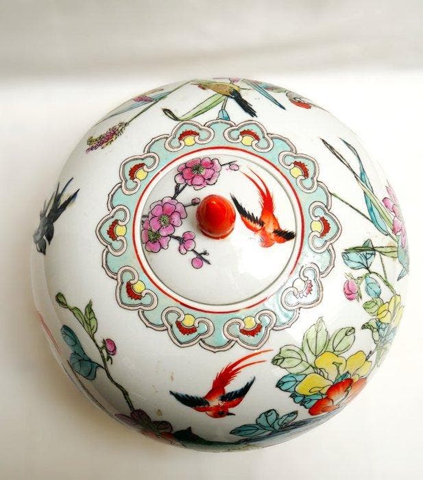 Vase avec couvercle - Porcelaine, Antiek en Kunst, Kunst | Designobjecten