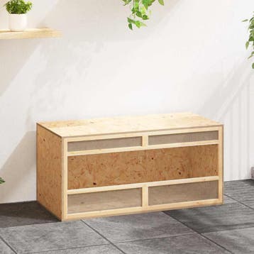 vidaXL Terrarium 100x47x47 cm bewerkt hout, Dieren en Toebehoren, Verzenden, Nieuw
