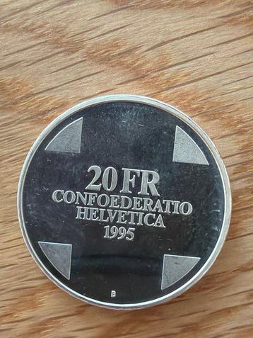 Zwitserland. 20 Franken 1995 Rhätische Schlangenkönigin 20g
